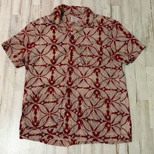 J Crew Hand Blockprint Shirt Medium